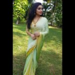 Sija Rose Instagram - Merging with the green around me! . When my lulu @lakshmi.sruthi styles and clicks pics of me 🥰 . #saree #sareedraping #greenwitch #toomuchgreen #indianattire