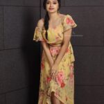 Sija Rose Instagram - Sija Rose wearing Georgette chiffon asymmetric skirt pairing off shoulder crop top in floral design . In frame : @sija_rose_george Photography : @aniesh_upaasana_studio In association with @redfmmalayalam Makeup : @neethu_makeupartist Styling : @leirakuncysiby Jewellery : @ladies_planet_rental_jewellery @silver_andsalt . #swayamvarasilks #redfmmalayalam #glamnglitz #sijarose #sija #malayalamactress #roymovie #roy #latest #malayalam #malayalamactor #celebrity #reelkarofeelkaro #reelsitfeelsit #celebreels #reelsofinstagram #kannadafilm #kannada #kasadathapara #udanpirappe #ootd #style #bhfyp #makeover #traditional #jacket #skirt