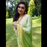 Sija Rose Instagram - Merging with the green around me! . When my lulu @lakshmi.sruthi styles and clicks pics of me 🥰 . #saree #sareedraping #greenwitch #toomuchgreen #indianattire