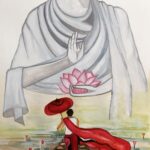 Sija Rose Instagram - *Renge* . #canvas #recalling #lotus #bhuddism #quarantineart