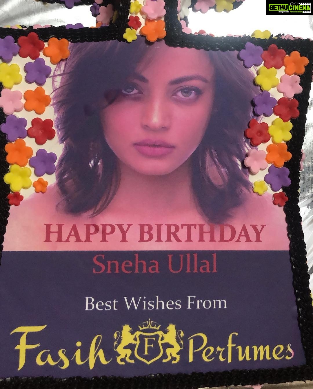 Sneha Ullal Instagram - Thank you @fasih_perfumes for this beautiful cake.Its unbelievable. @fasih_perfumes Now Available in India. Products available on Flipcart, Amazon, Snapdeal. Discover The Middle East most renowned Luxury Fragrances.