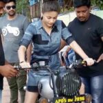 Sneha Ullal Instagram - Learning to ride this dual engine beast..Not easy.Need time.