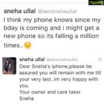 Sneha Ullal Instagram – My phone and I