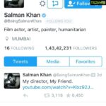 Sneha Ullal Instagram - Omg Salman Khan following me on twitter.How damn sweet.A giver #love