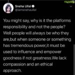 Sneha Ullal Instagram – All these platforms like Facebook, Instagram , Tiktok etc ,they have power, they have our trust , they must use this to empower greatness or kindness.If i had the spiritual power to influence, i would use it to make this world a better , nicer more ethical place to live in.Its not tough at all.Its actually so easy.💚