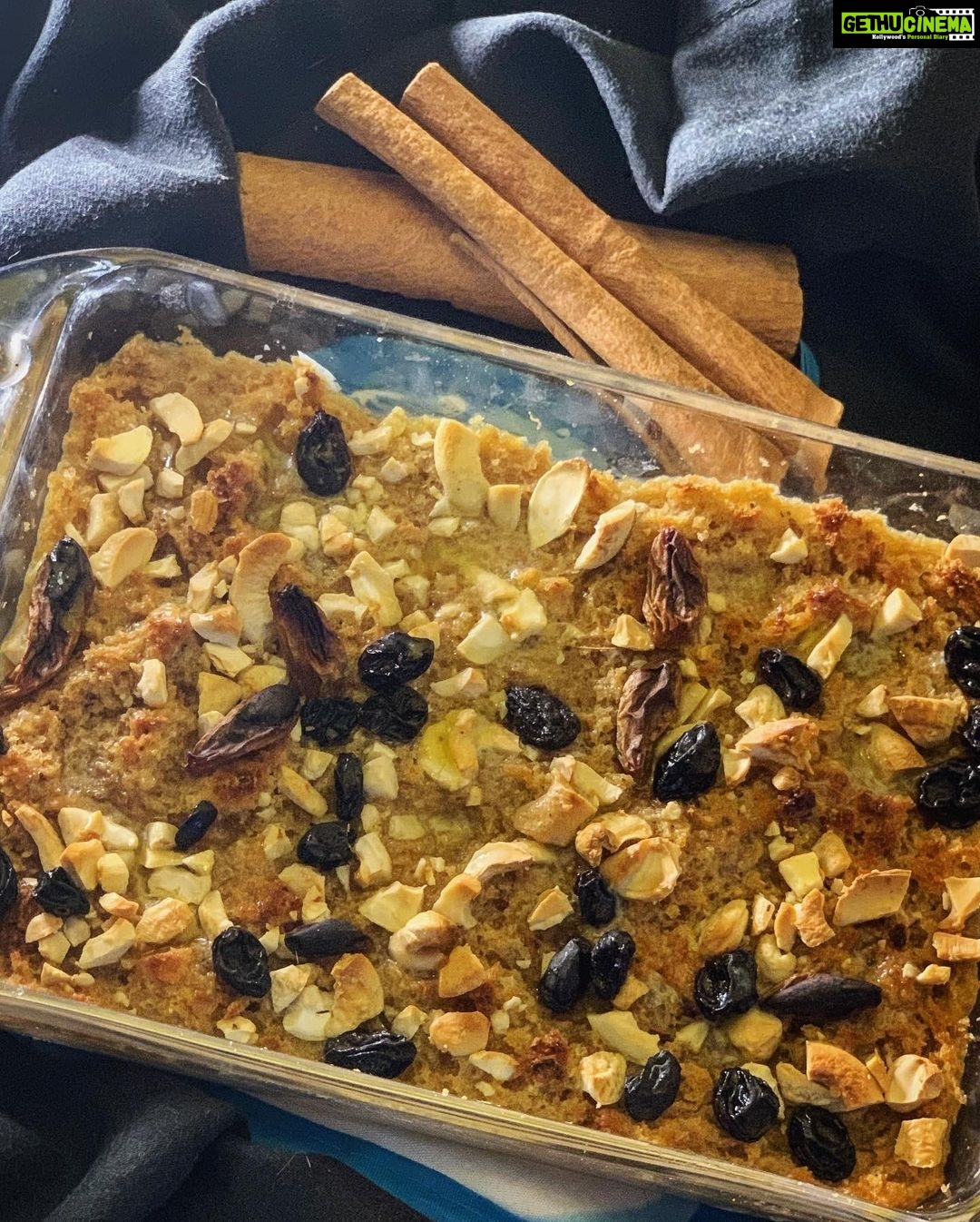 Sneha Ullal Instagram - Easy Bread Pudding. Few ingredients,inexpensive and so easy to bake or steam in a cooker.Its a perfect sweet dish to cook for your family during the lockdown. Note-As you know I’m the only Vegan in my family, I can’t cook everything as per my choices.So this recipe isn’t Vegan and it isn’t for me.I cooked this for my parents and Massies.It looked so good had to post it.I will try and convert this recipe to Vegan soon.If i succeed,will post it. You will find this recipe at @frankgueizelar Home Sweet Home