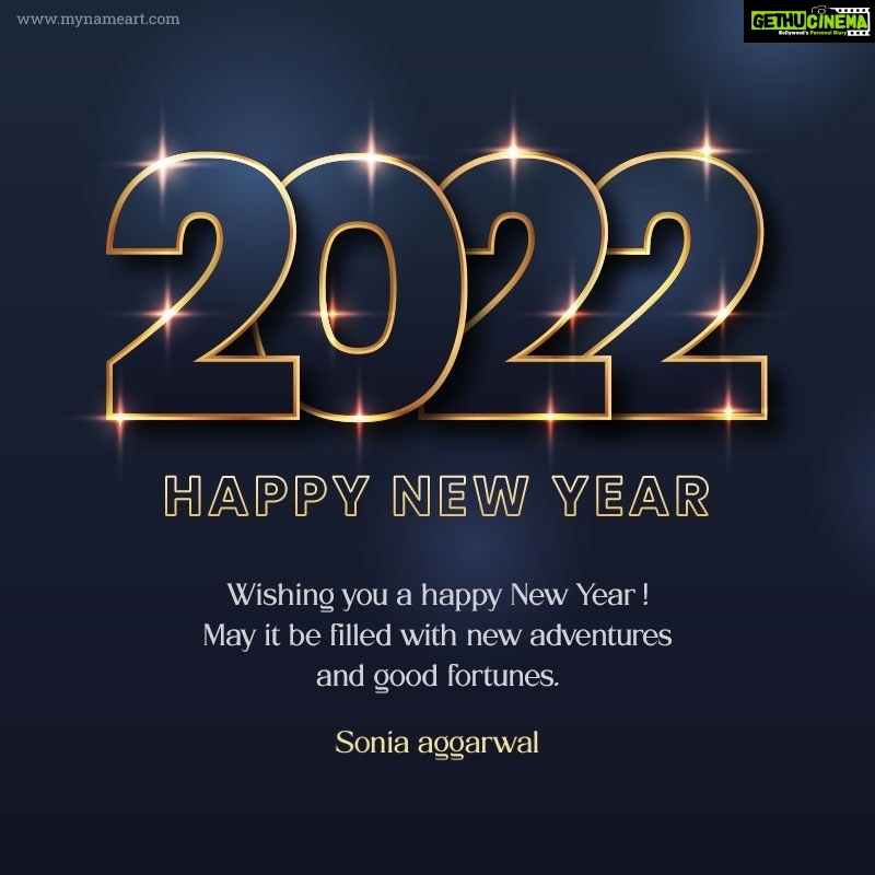 Sonia Agarwal Instagram - Happy new year 🥳 💝 #newyear #2022 #bestwishes #happiness #love