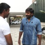 Soori Instagram - ஐயா இசையின் ராஜா #ilaiyaraaja , #vetrimaaran அண்ணன் மற்றும் மாமா @actorvijaysethupathi அவர்களுடன் இன்று எங்கள் படத்தின் பாடல் பதிவு துவங்கியது😊 என் வாழ்நாளில் மிகவும் முக்கியமான தருணம் ❤️ 🙏