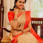 Sri Divya Instagram - From a recent ad 🧡 Saree @palam_silks Styled by @malini.priya.s Jewellery @mspinkpantherjewel M&H @diana_touthang