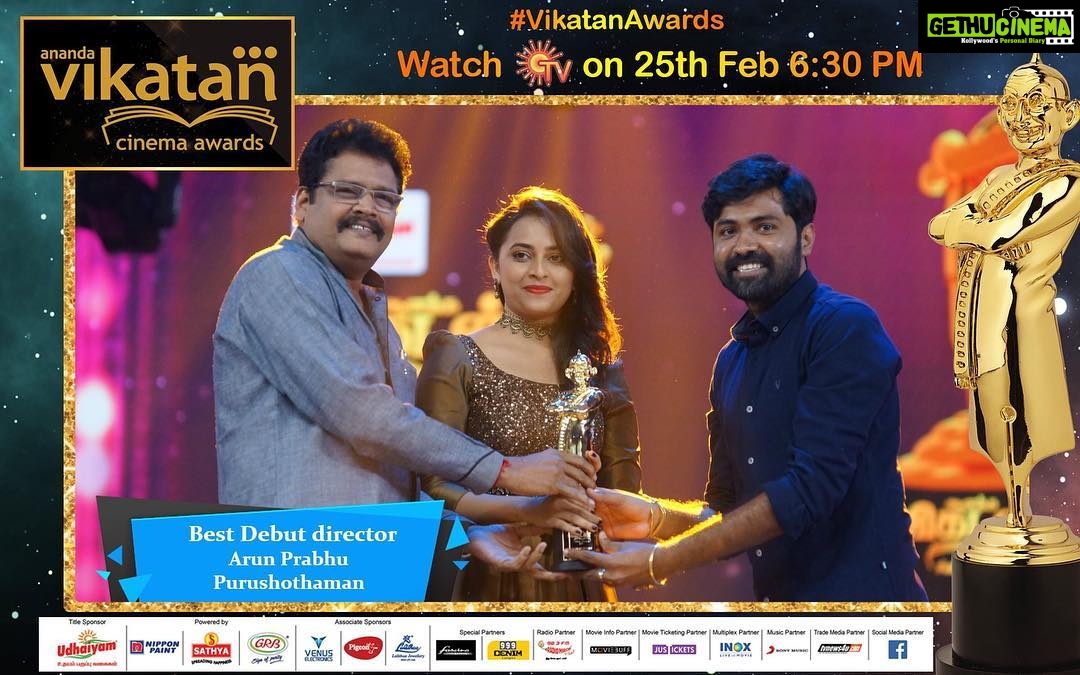 Sri Divya Instagram - @vikatanawards Congrats #Aruvi #Arunprabhu 😊😊