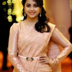 Sri Divya Instagram – Loved wearing this beautiful saree with a modern tinge from Ahurani- newly launched in Hyd #sareelove