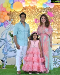 Sridevi Vijaykumar Instagram - Thank you all for the love and blessings to my little girl🤗
#5thbirthday#myprincess#mydaughter#birthdaygirl#birthdaydecor

Rupikaa's outfit:@samtaandshrutistudio 
Photography: sri bali studio @santoshk_chintu 
Decor: @sparks.lifestyle