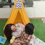 Sridevi Vijaykumar Instagram - Best gift you could give for your kids this season. Such adorable teepee tents from @minibooindia Check out their page more such unique and interesting products.Use #SRIDEVI10 to get discounts on all the products 😀