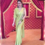 Sridevi Vijaykumar Instagram - 💚💚💚 Outfit:@mugdhaartstudio Jewelry:@the_jewel_gallery #comedystars#sunday#sundayfunday#maatv#entertainment