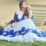 Sridevi Vijaykumar Instagram - 💙 Outfit:@mugdhaartstudio Jewelry:@the_jewel_gallery #comedystars#maatv#sunday#sundayfunday#entertainment#dontmissit#lehenga#bridalwear#dressup