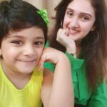 Sridevi Vijaykumar Instagram - 💚💚💚#lovemybabygirl#daughterlove#gogreen#funtime#rupikaa#sridevi