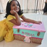 Sridevi Vijaykumar Instagram – Thank you  @pebbles_by_maple  for the really cute stuff personalized for rupikaa😍#kidsofinstagram#personalizedgifts