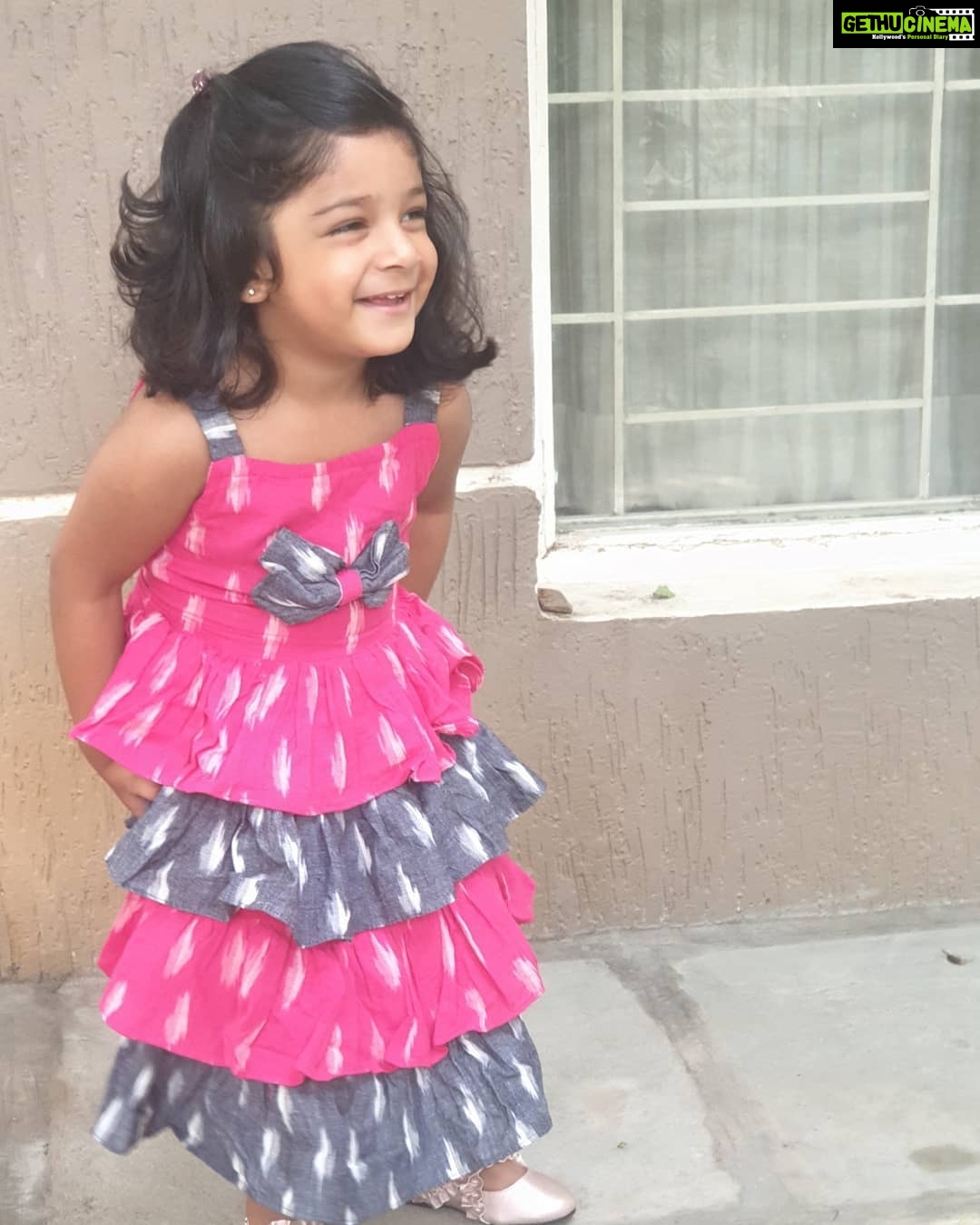 Sridevi Vijaykumar Instagram - Thank you @littlesoulswardrobe for such a cute and comfortable dress for rupikaa...
