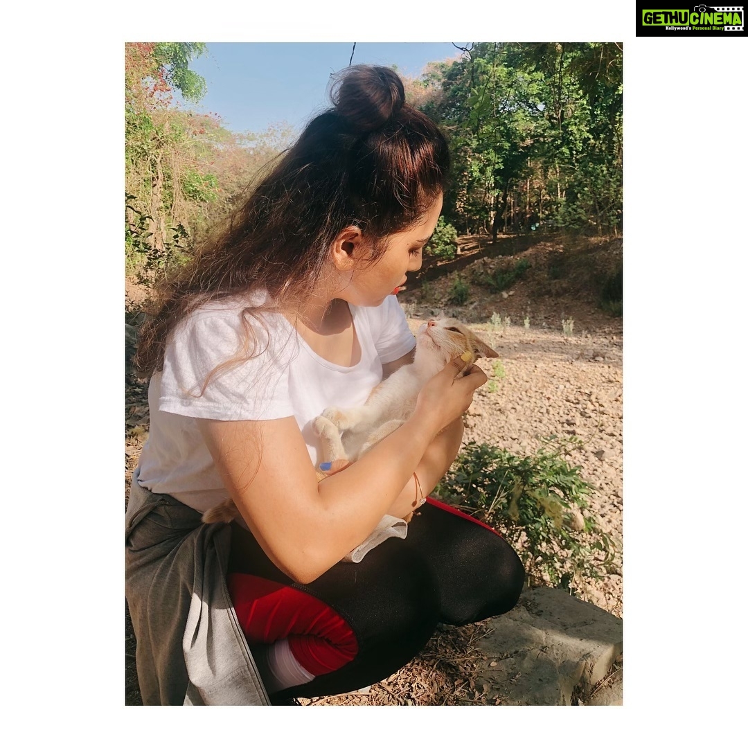 Srushti Dange Instagram - hike πΆπ»ββοΈ and cat π perfect morning P.s @naidusonia I really wanted to take her π’