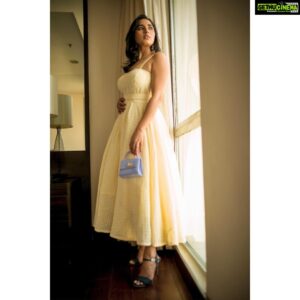 Srushti Dange Instagram - Hope my yellow Dress 👗 brightens up your Day 💫🌼✨ Styled by @puraniii Makeup 💄 @luxefacebyanitha Hairdo by @anjali_jain_makeover_ Photograhy 📸 @camerasenthil
