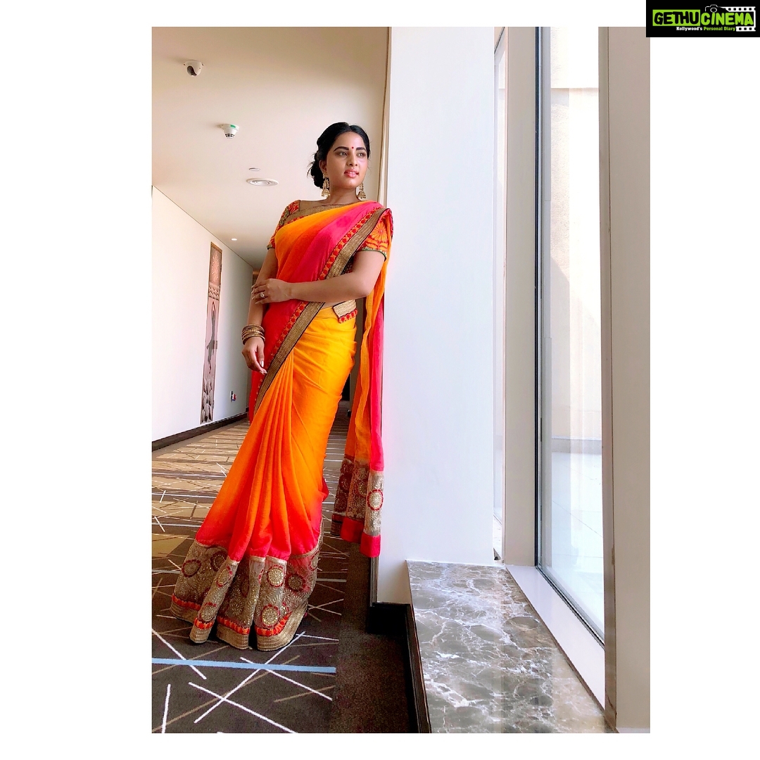 Srushti Dange Instagram - Live life in warm yellows 🌼 styled by @praveenraja Design by @nishamuraliram MUA by @ashumakeover Photographer by @raddy37