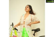 Srushti Dange Instagram - They don’t realise how hard you were riding till you park 🚲💫🌸🍀