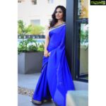 Srushti Dange Instagram – Easiest way to feel hot yet modest is to wear a sari 🥻💙

Mua by @makeup_karthik 
Style by @dorothyjai 
Photogrpher by @varuun.jpg