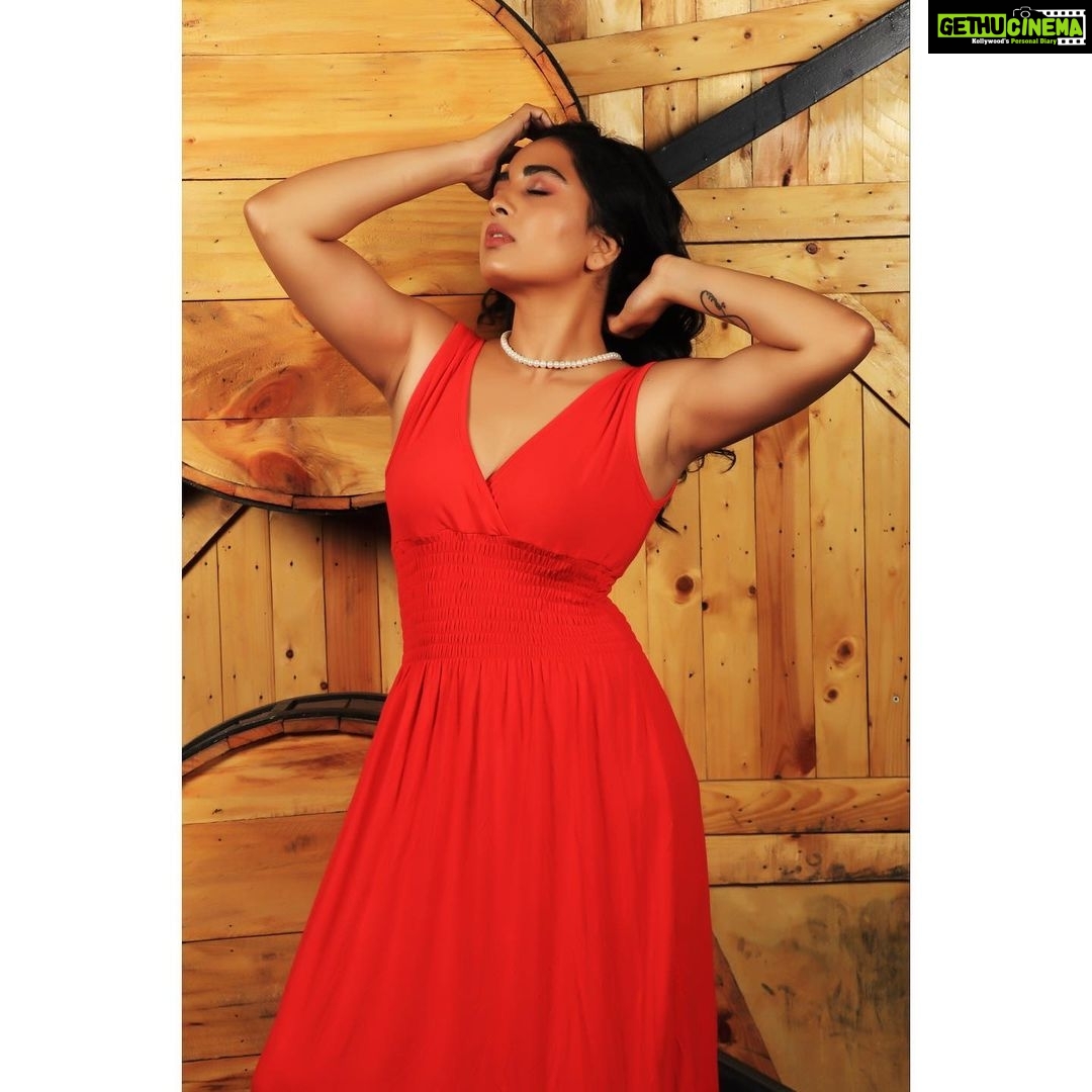 Srushti Dange Instagram - There is a shade of red for every women ❣️ Styled by @dorothyjai MUA by @hairandmakeupbynive Photography by @varuun.jpg
