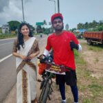 Sshivada Instagram - Met this young energetic chap on our way from Aleppy to Kochi .Really inspired to see his confidence, determination and dedication. He is on a mission to pedal from his home town in Kerala (Mavelikara) to Jammu and Kashmir .All the best @jeswindanny for your road trip.Our prayers and wishes for you to complete your journey successfully... #cycling #roadtrip #keralatokashmir #dedicatedyouth @muralikrishnan1004 Alappuzha