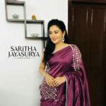 Sshivada Instagram – Elegance is the only beauty that never fades-Audrey Hepburn… In a wonderful mauve linen silk sari by #SarithaJayasuryaDesignStudio for the #10thAnnualVijayAwards Makeup n hairdo by #VijiSharath, PC- sai