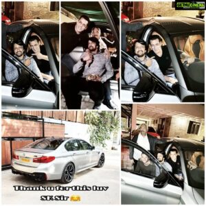 Sudeep Instagram - Good always happens when u do good. @beingsalmankhan sir made me believe this line further when this surprise landed at home along with him. BMW M5.... 🤗 .. a sweetest gesture. Thank u for the luv u have showered on me n my family sir. It was an honour to have worked with u n to have had u vist us.🤗🤗🥂
