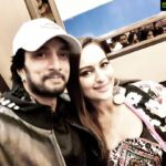 Sudeep Instagram - When the baddie Balli Singh met The pretty Rajjo ..... @aslisona #Dabangg3