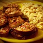 Sudeep Instagram - Crispy Garlic Butter Cheese Toast, with Juicy yum Butter Scrambled Eggs. Njoyed making this for my frnzz,,,n Njoyed more when I saw them feasting on it .