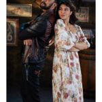 Sudeep Instagram - Two of my favs frm the photo shootwith Jacqueline . Saw the rough edit of the song. Thanks Jani master, u r awsmnm ,, n the hook step looks supaaaa. #shivu 's set looks humongous n special thanks has to go to #JackManju @shaliniartss For their passion. 🤗🥂🥂🥂
