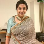 Suhasini Maniratnam Instagram - Dressed up for siima after 2 years. Lovely saree by. Designer @rehanabasheerofficial styling: @aishazwan @aram_offl jewellery: @theamethyststore