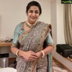Suhasini Maniratnam Instagram - Dressed up for siima after 2 years. Lovely saree by. Designer @rehanabasheerofficial styling: @aishazwan @aram_offl jewellery: @theamethyststore