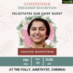 Suhasini Maniratnam Instagram – Are you ready to flaunt modern ensembles with unique designs, flawless brands, glammed accessories, fine jewelry and more? Your wait it about to end! We are all set to see you in just 3 DAYS!! Save the date. Vimonisha Designer Exhibition 17th & 18th Dec | 11AM onwards The Folly, Amethyst, Chennai . . .