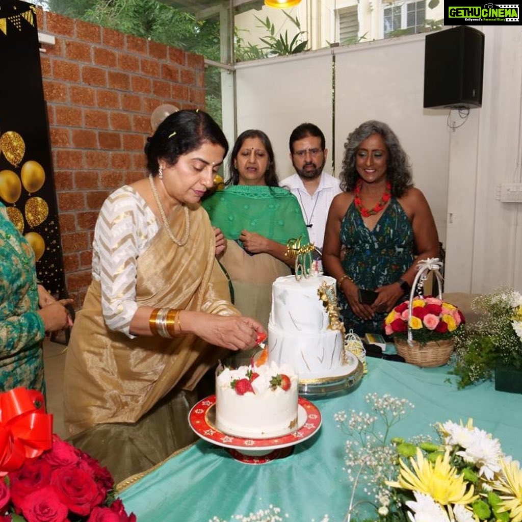 Suhasini Maniratnam - 37.9K Likes - August 12 my thamiz nakshathram day. Naan trustees gopi sherene and Nithya surprised me with so much class fun and kindness.