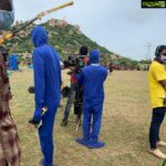 Suhasini Maniratnam Instagram - They are not Spider-M’en or super men but camera technicians. Dressed in blue suits as camouflage