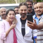 Suhasini Maniratnam Instagram – Early morning campaign for makkal neethi maiyyam