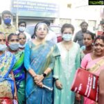 Suhasini Maniratnam Instagram - Door to door campaign for MNM torch and Kamal.