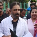 Suhasini Maniratnam Instagram – Early morning campaign for makkal neethi maiyyam