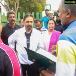Suhasini Maniratnam Instagram – Early morning campaign for makkal neethi maiyyam
