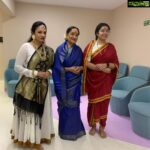 Suhasini Maniratnam Instagram - Stage play and shoot on the same day. Adi chakkai