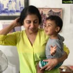 Suhasini Maniratnam Instagram - With my grand nephew. What fun.