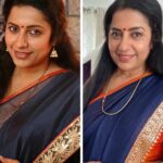 Suhasini Maniratnam Instagram - Can you believe this ! These pictures were taken 13 years apart. The first one was for eradne maduve movie in bangalore. Today we made the same saree for a shoot. We could not match the saree the model ( s age ) or the photographer to the original But was fun to click and remember rejoice. Thank you Astha for the collage. ❤️❤️❤️