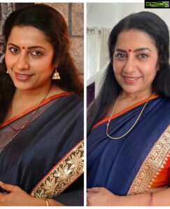 Suhasini Maniratnam Instagram - Can you believe this !  These pictures were taken 13 years apart.  The first one was for eradne maduve movie in bangalore.  Today we made the same saree for a shoot.  We could not match the saree the model ( s age ) or the photographer to the original  But was fun to click and remember rejoice.  Thank you Astha for the collage. ❤️❤️❤️