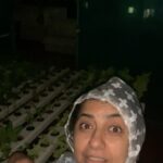 Suhasini Maniratnam Instagram - Checking on my hydroponic plants In pouring rain