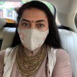Suhasini Maniratnam Instagram - In a car after many months. But just to go to the next street. Hop skip and mask.