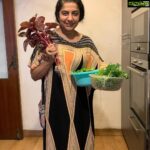 Suhasini Maniratnam Instagram - Harvest from my terrace garden. Palak kale and red amaranthus